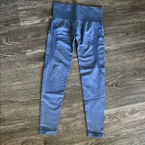 NVGTN Blue Seamless Leggings with Tapered Ankle